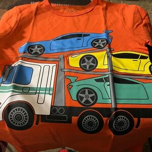 The Children's Place Orange Car Transporter Tee